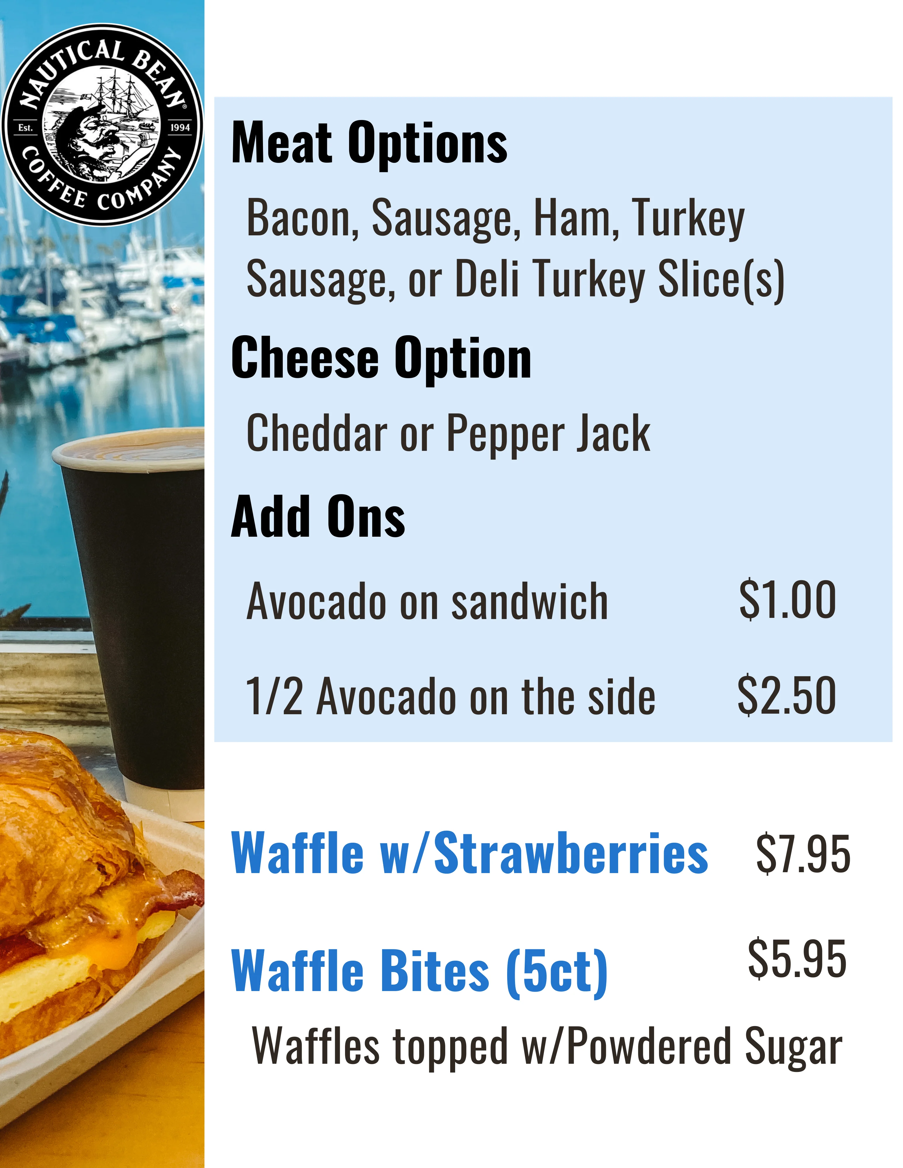 Breakfast Options and Waffles